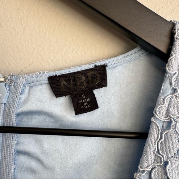 NBD Mila Lace Romper in Periwinkle S - Picture 5 of 12